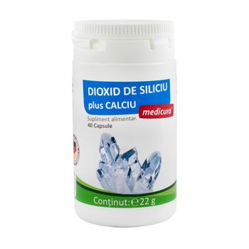 Dioxid de siliciu + calciu 40 capsule medicura