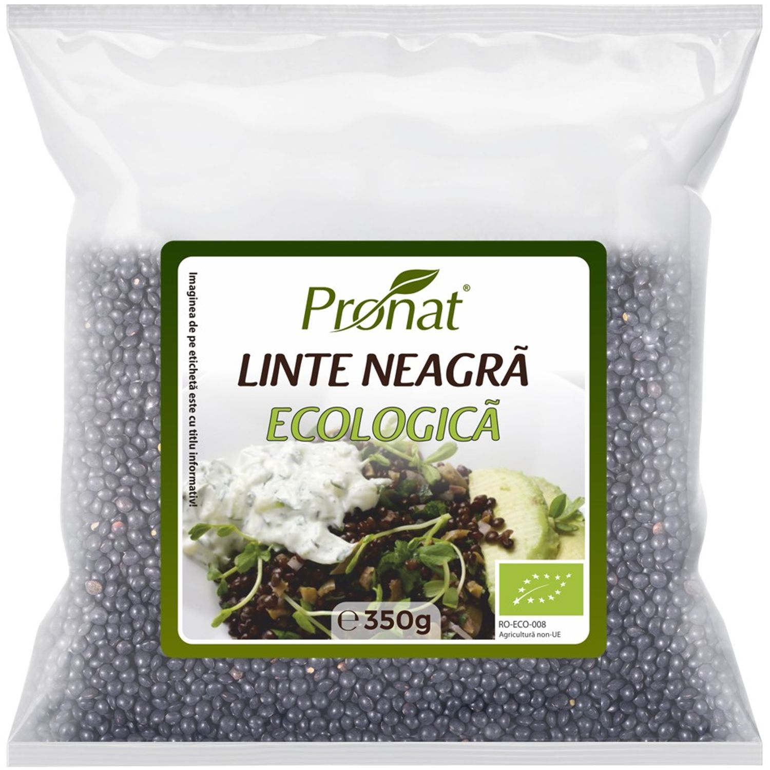 Linte neagra Bio (beluga), 350 g fotografia produsului