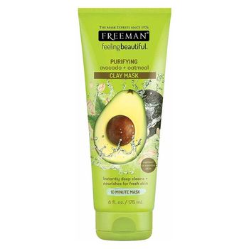Masca hranitoare si purificatoare freeman purifying avocado + oatmeal clay mask, 175 ml