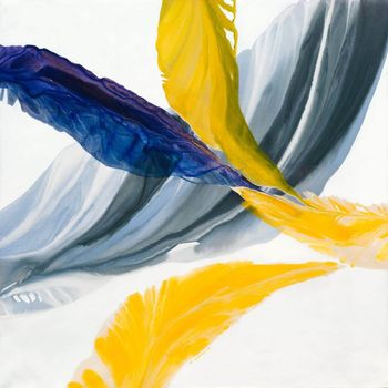 Tablou living arta abstracta, pene, printly, 70 x 70 cm