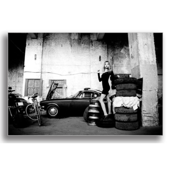 Tablou canvas, retro garaje, printly, 100x70cm