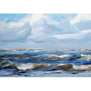 Tablou canvas living, valuri, printly, 70 x 50 cm