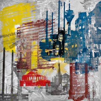 Tablou canvas living, ferestre, printly, 70 x 70 cm