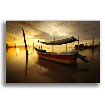 Tablou canvas, apus pe mare, printly, 100x70cm