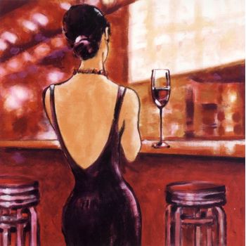 Tablou canvas pentru bucatarie & bar, Evening Lounge, Printly, 70 x 70 cm elefant.ro imagine 2022