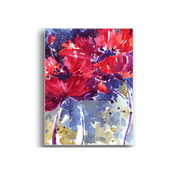 Tablou canvas, watercolor flowers, printly, 100x70cm