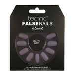 Set 24 Unghii False cu adeziv inclus Technic False Nails, Almond, Matte Grey fotografia produsului
