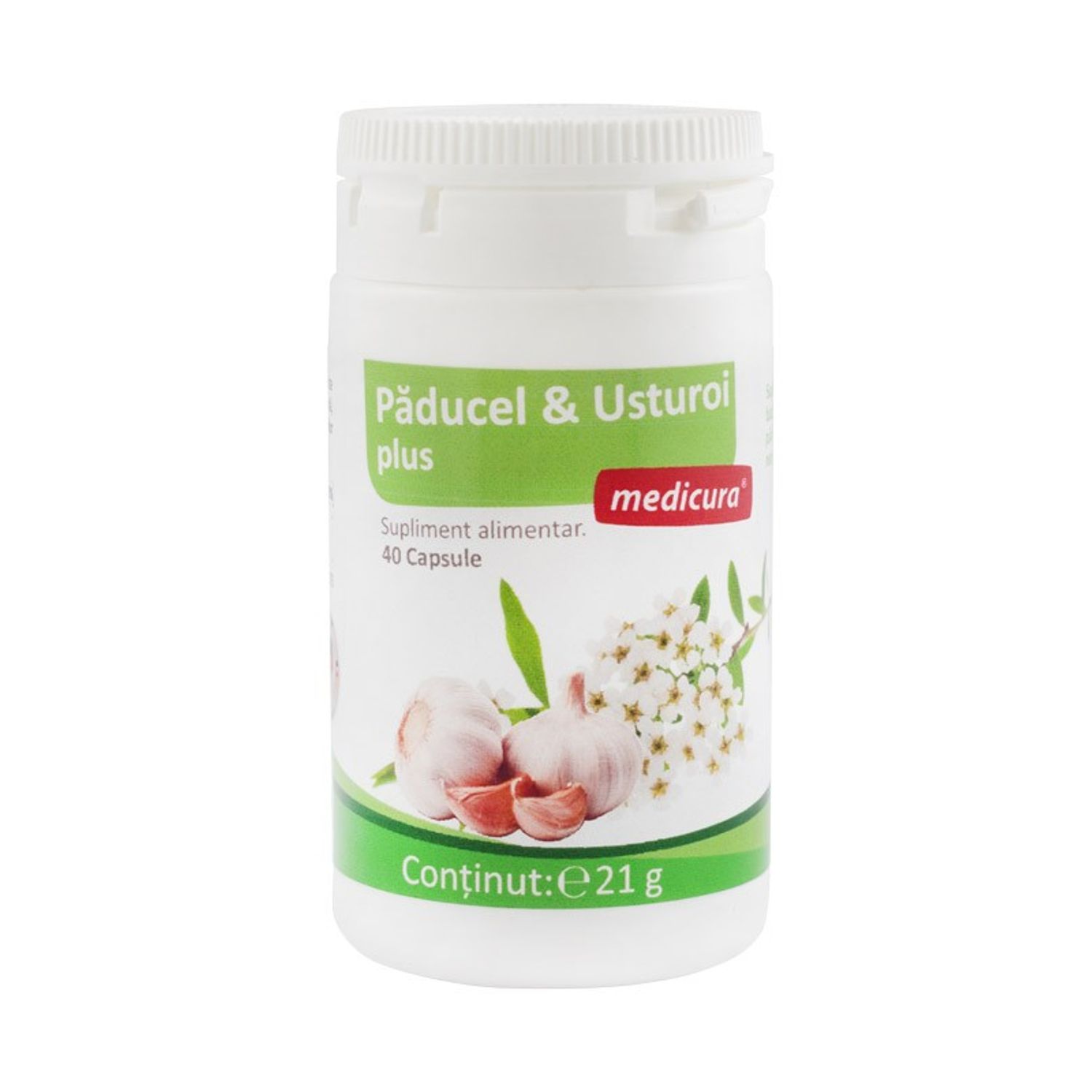 Paducel si usturoi plus, 40 capsule medicura fotografia produsului