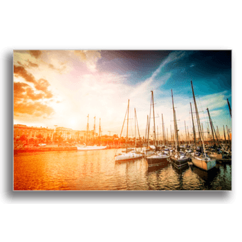 Tablou canvas, yachts on sunset 2, printly, 100x70cm