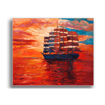 Tablou canvas, sailing frigate, printly, 100x70cm