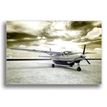 Tablou canvas, avion pe aeroport, printly, 100x70cm