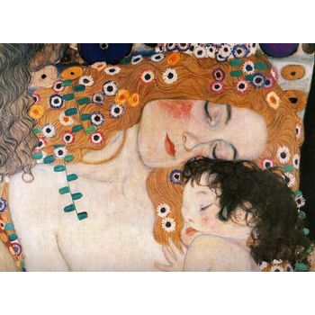 Tablou canvas reproducere, printly, klimt mother & child, 70 x 50 cm