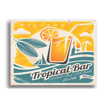 Tablou canvas, tropical bar, printly, 100x70cm