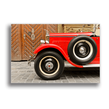 Tablou canvas, red vintage car, printly, 100x70cm