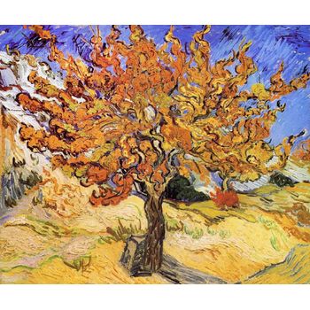 Tablou canvas reproducere, gustav klimt the mulberry tree in autumn, printly, 70 x 70 cm