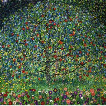 Tablou canvas reproducere, gustav klimt apple tree, printly, 70 x 70 cm