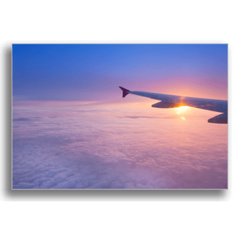 Tablou canvas, airplane in the sunset, printly, 100x70cm