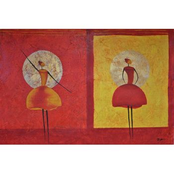 Tablou original pentru living, printly, women, 70 x 50 cm