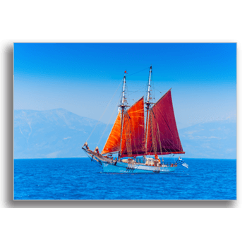 Tabloucanvas, classic wooden boat, printly, 100x70cm