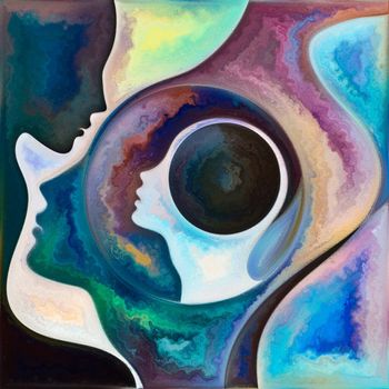 Tablou canvas, rainbow mind secret hue series dph419039802, 100 x 70 cm