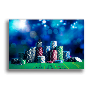 Tablou canvas, poker chips, printly, 100x70cm