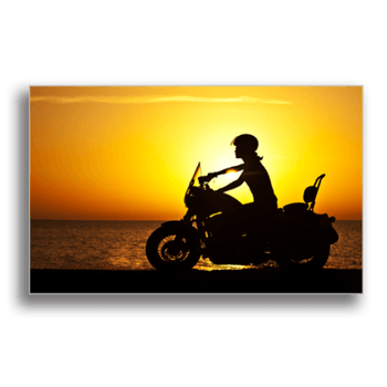 Tablou canvas, biker over sunset, printly, 100x70cm