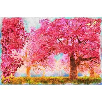 Tablou canvas, blossoming trees in spring bloom dph342120500, 100 x 70 cm