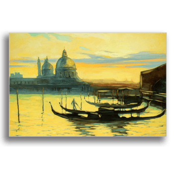 Tablou canvas, gondole in venetia, printly, 100x70cm
