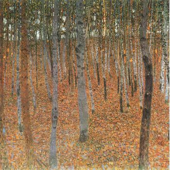 Tablou canvas reproducere, forest of beech trees, printly, 70 x 70 cm