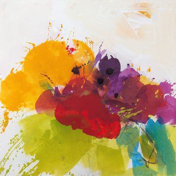 Tablou canvas living, printly, orange, 70 x 70 cm