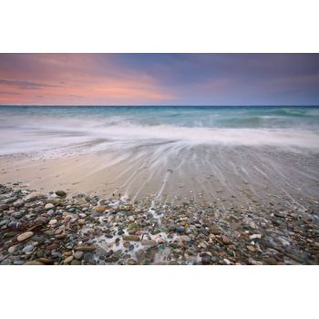 Tablou canvas pentru living, printly, rasarit pe plaja, 70 x 50 cm