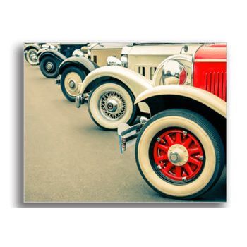 Tablou canvas, vintage car wheels, printly, 100x70cm