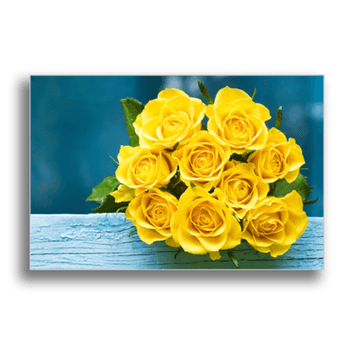 Tablou canvas, yellow roses, printly, 100x70cm
