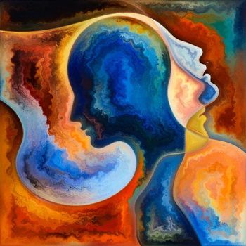 Tablou canvas, evolving internal palette dph324589768, 100 x 70 cm