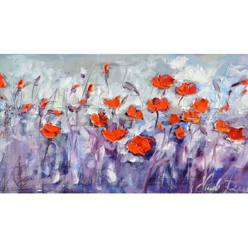 Tablou canvas pentru living, printly, flori, 70 x 50 cm