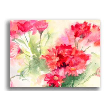 Tablou canvas, crizanteme rosii, printly, 100x70cm