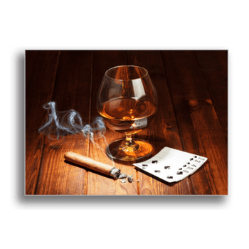 Tablou canvas bar, cigar and brandy, printly, 100x70cm