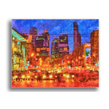 Tablou canvas, city nightscape, printly, 100x70cm