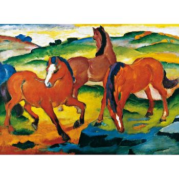 Tablou canvas living, printly, red horses, 70 x 50 cm
