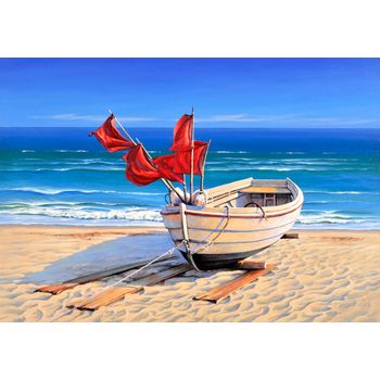Tablou canvas, barca pescuit , 70 x 50 cm