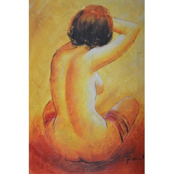 Tablou original pentru living, printly, nud, 50 x 70 cm
