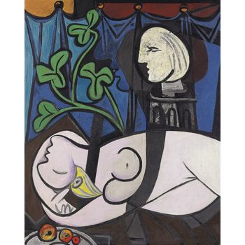 Tablou canvas living, printly, reproducere, nud si bust, 70 x 50 cm