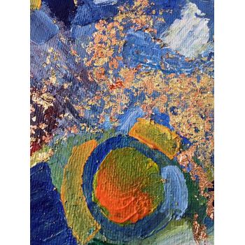 Tablou canvas, autumn abstract painting art natural dph196815768, 100 x 70 cm