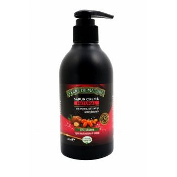 Sapun crema natural argan, catina si note fructate 240 ml