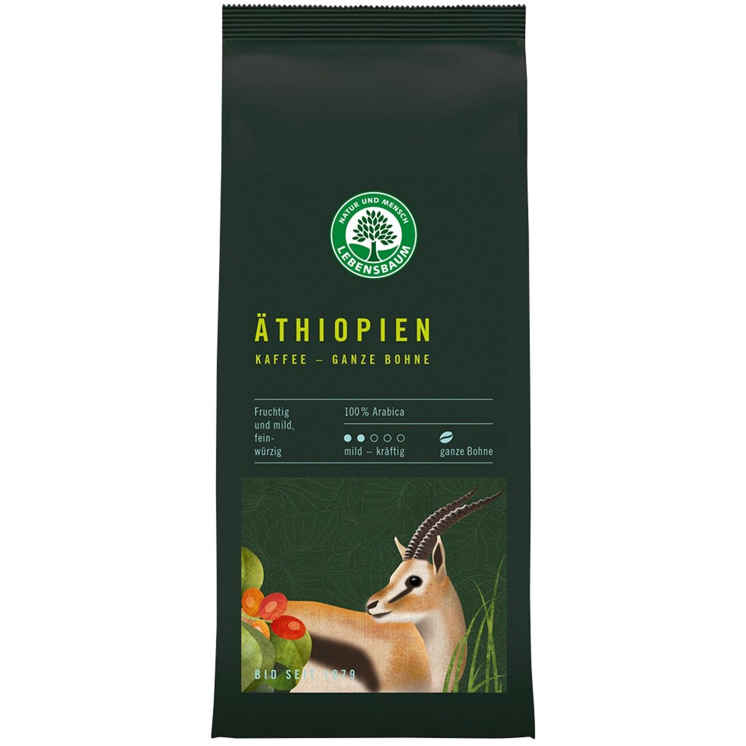 Cafea Bio boabe etiopia, 100% arabica 250g Lebensbaum fotografia produsului