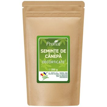 Seminte de canepa decorticate, 250g