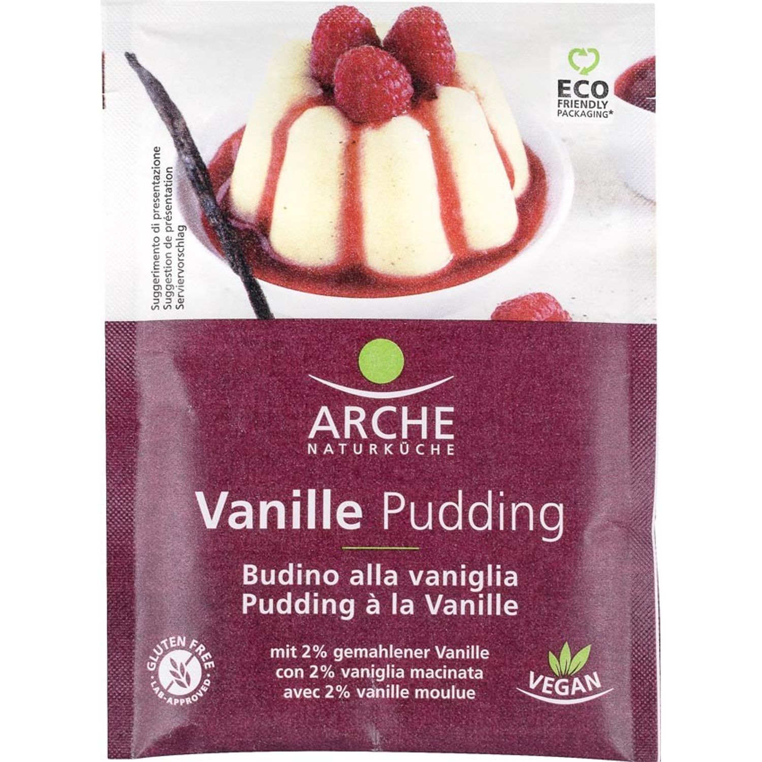Budinca Bio de vanilie, 40 g Arche Naturkuche fotografia produsului