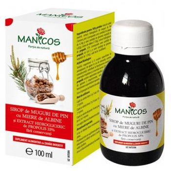 Sirop de muguri de pin cu miere si propolis 100 ml