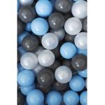 Set 200 Bile din Plastic Colorate, 7 cm Flumi FM3302911_Alb/Albastru/Gri fotografia produsului View 2 S