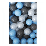 Set 200 Bile din Plastic Colorate, 7 cm Flumi FM3302911_Alb/Albastru/Gri fotografia produsului